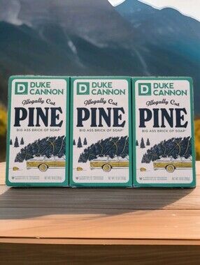 3 Duke Cannon Illegally Cut Pine Big A$$ Brick of Bar Soap 10 oz Ea Shower Bath